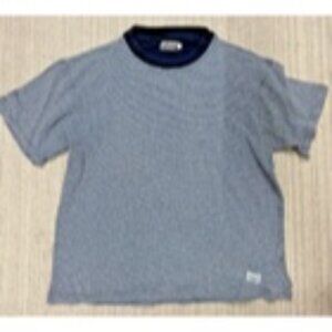 Vintage 90s Guess Jeans USA Blue Crew Textured Shirt L  Tag Logo